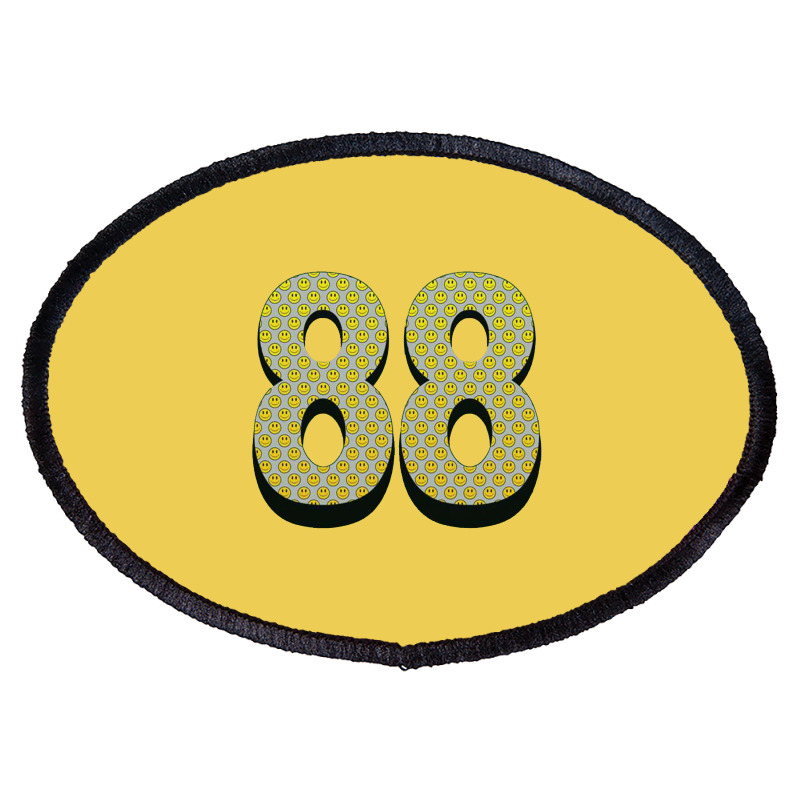 88 Smiley Face Oval Patch | Artistshot