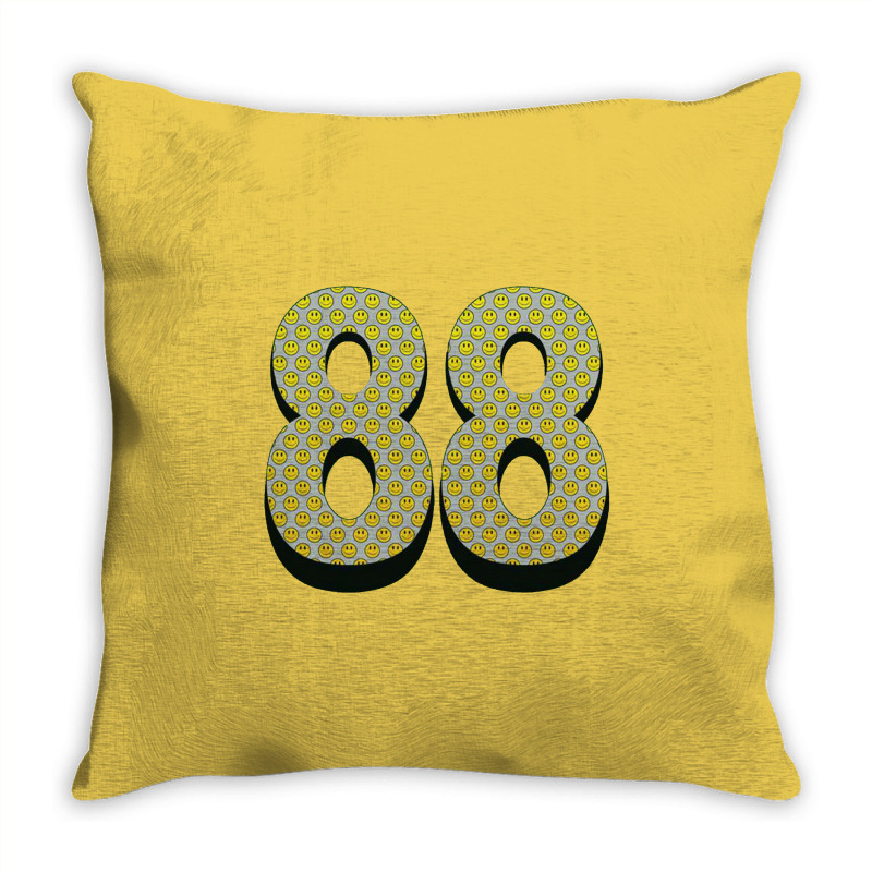 88 Smiley Face Throw Pillow | Artistshot