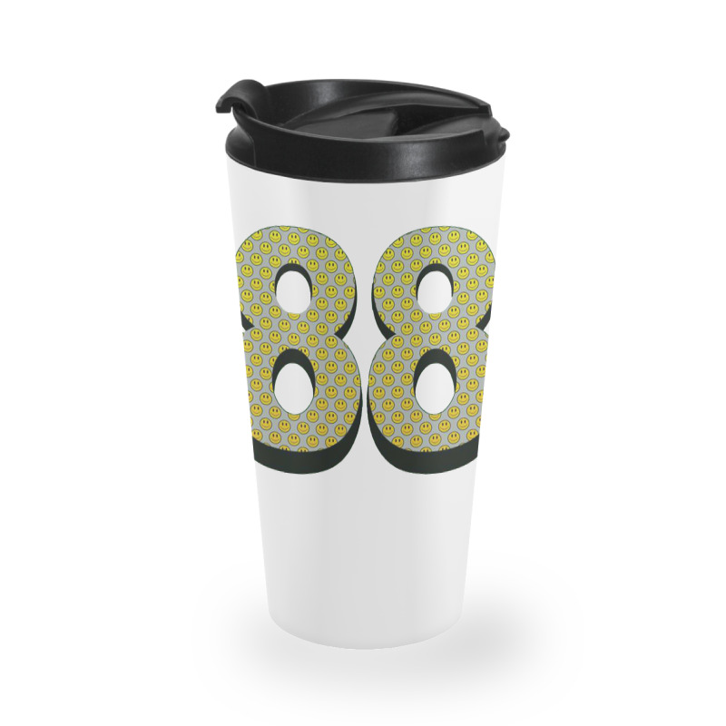 88 Smiley Face Travel Mug | Artistshot