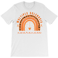 Multiple Sclerosis Awareness Orange Rainbow Ms Warrior Women T Shirt T-shirt | Artistshot