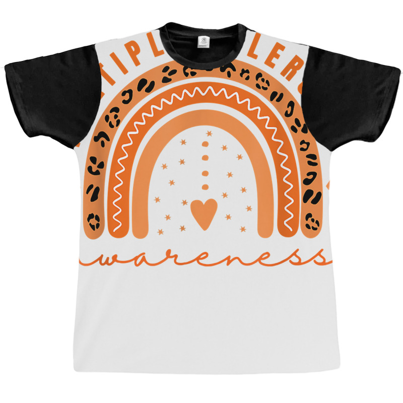 Multiple Sclerosis Awareness Orange Rainbow Ms Warrior Women T Shirt Graphic T-shirt | Artistshot