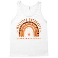 Multiple Sclerosis Awareness Orange Rainbow Ms Warrior Women T Shirt Tank Top | Artistshot