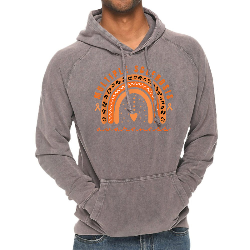 Multiple Sclerosis Awareness Orange Rainbow Ms Warrior Women T Shirt Vintage Hoodie | Artistshot