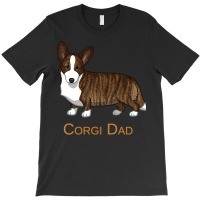 Black Tan Brindle Cardigan Welsh Corgi Dad Dog Lover Gift Long Sleeve T-shirt | Artistshot