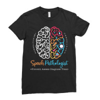 Brain Of A Speech Pathologist Speech Language Therapy Pullover Hoodie Ladies Fitted T-shirt | Artistshot