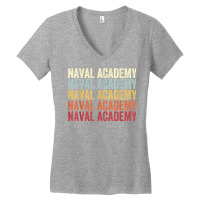 Naval Academy Maryland Naval Academy Md Retro Vintage Text T Shirt Women's V-neck T-shirt | Artistshot