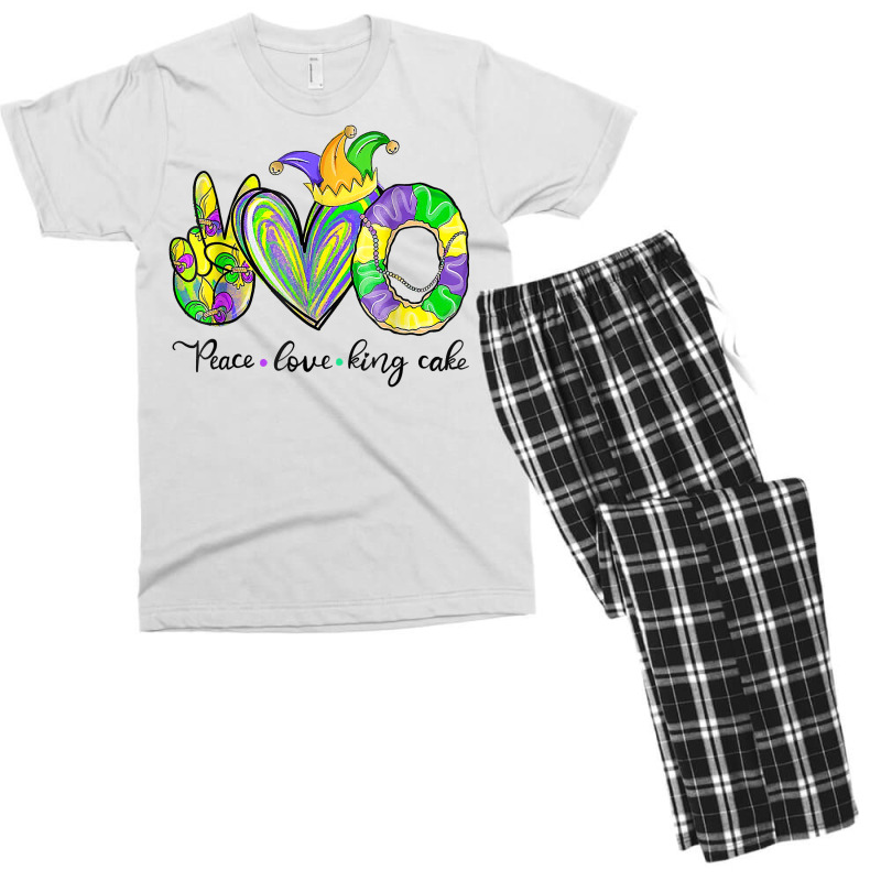 Peace Love King Cake Mardi Gras Tshirt Men Women Kids T Shirt Men's T-shirt Pajama Set | Artistshot