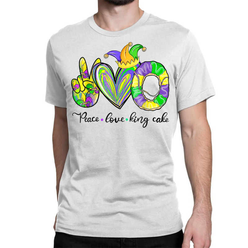 Peace Love King Cake Mardi Gras Tshirt Men Women Kids T Shirt Classic T-shirt | Artistshot