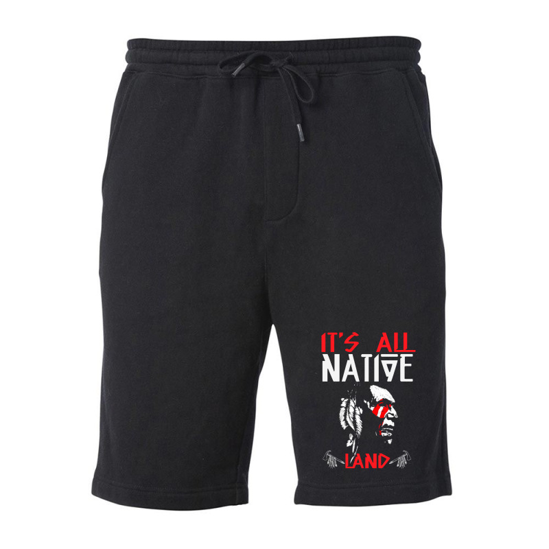 It's All Native Land - Native American Fleece Short by JimmyChandler | Artistshot