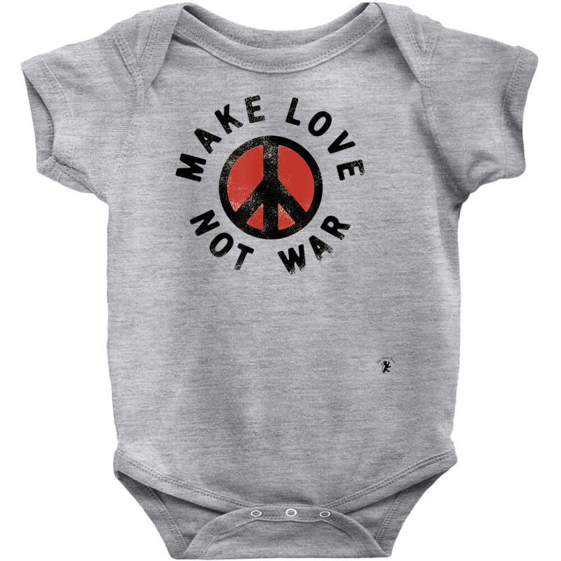 Make Love Not War Peace 60s 70s Retro Design T Shirt Baby Bodysuit by catotdmontis | Artistshot