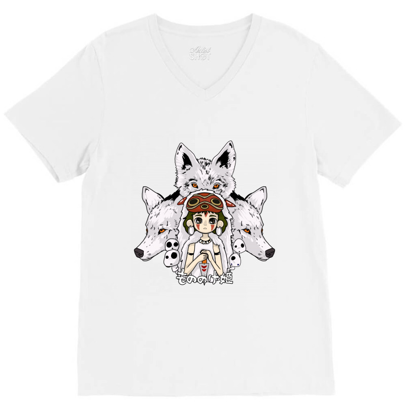 Princess Mononoke V-Neck Tee by GrisViSa | Artistshot