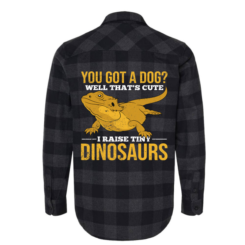 Tiny Dinosaurs Animal Pet Owner Reptile Funny Bearded Dragon Flannel Shirt by AURRADILLARD | Artistshot