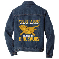 Tiny Dinosaurs Animal Pet Owner Reptile Funny Bearded Dragon Men Denim Jacket | Artistshot