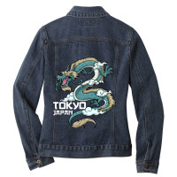 Tokyo Japan Dragon Ladies Denim Jacket | Artistshot