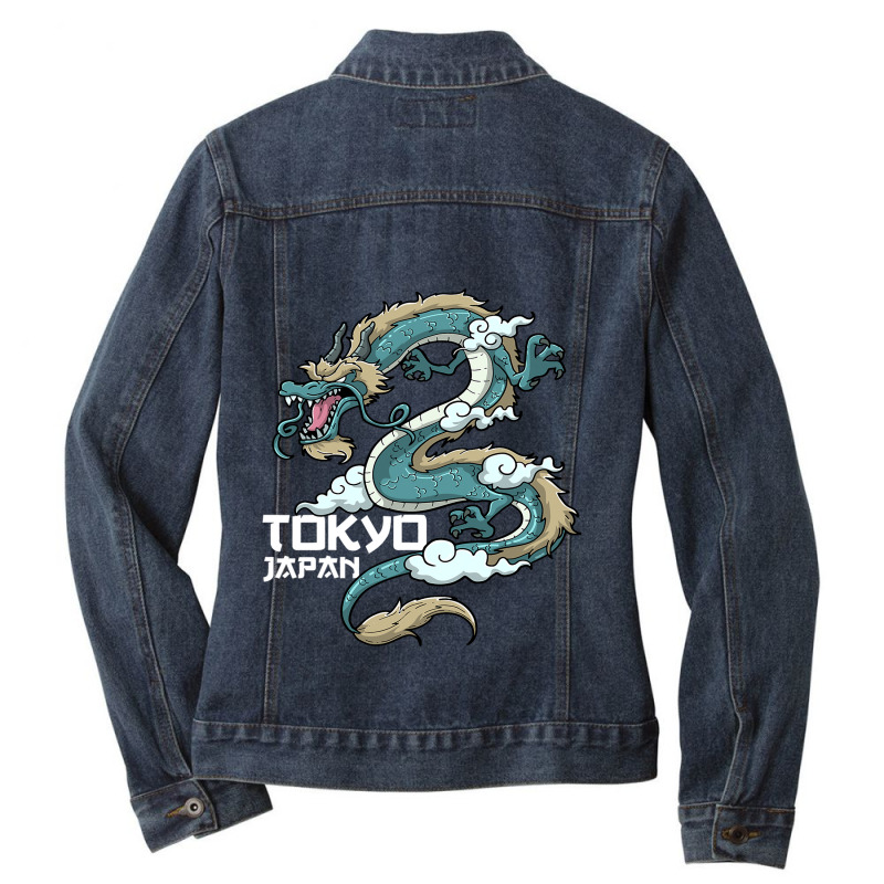 Tokyo Japan Dragon Ladies Denim Jacket by AURRADILLARD | Artistshot