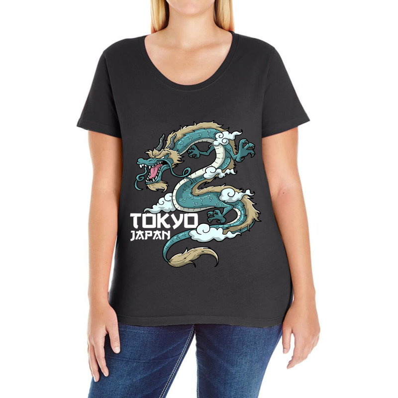 Tokyo Japan Dragon Ladies Curvy T-Shirt by AURRADILLARD | Artistshot