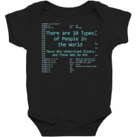 10 Types Of People In The World, Understand Binary Assembly Baby Bodysuit | Artistshot