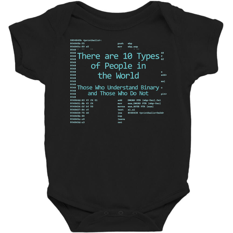 10 Types Of People In The World, Understand Binary Assembly Baby Bodysuit by tamkyfashions | Artistshot