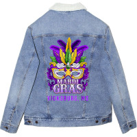 Mardi Gras Parade Vicksburg Mississippi Mask Feathers T Shirt Unisex Sherpa-lined Denim Jacket | Artistshot