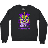 Mardi Gras Parade Vicksburg Mississippi Mask Feathers T Shirt Crewneck Sweatshirt | Artistshot