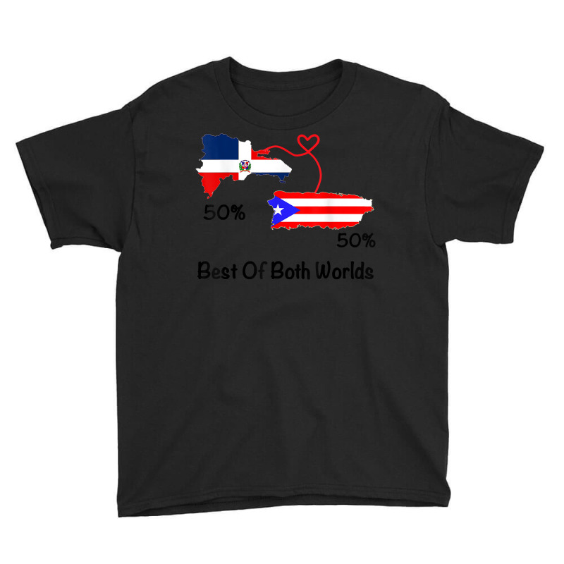 Half Puerto Rican Half Dominican Flag Map Combined Pr Rd T Shirt Youth Tee by wiltoban | Artistshot