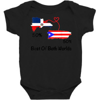 Half Puerto Rican Half Dominican Flag Map Combined Pr Rd T Shirt Baby Bodysuit | Artistshot