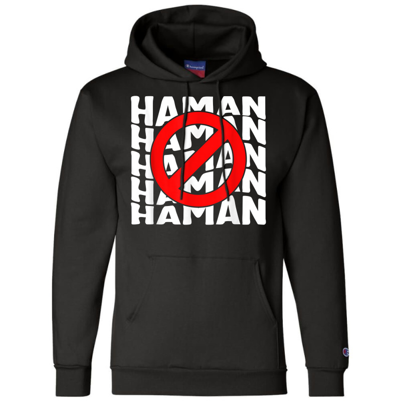 Purim Anti Haman Costume Funny Haman Hebrew Jewish Holiday C T Shirt Champion Hoodie | Artistshot