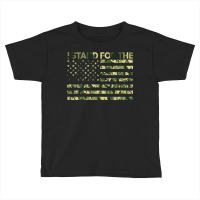 I Stand The Flag Camo Usa Flag Veteran Toddler T-shirt | Artistshot