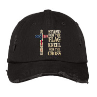 I Stand The Flag Kneel The Cross Us Vintage Cap | Artistshot