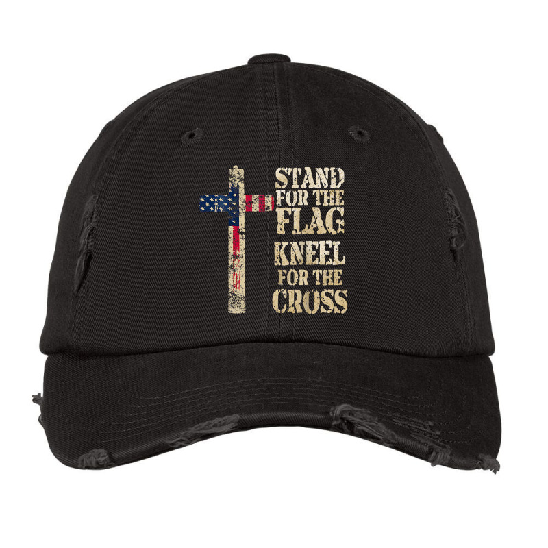 I Stand The Flag Kneel The Cross Us Vintage Cap by AdeArt | Artistshot