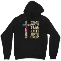 I Stand The Flag Kneel The Cross Us Unisex Hoodie | Artistshot