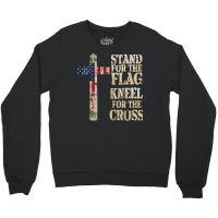 I Stand The Flag Kneel The Cross Us Crewneck Sweatshirt | Artistshot