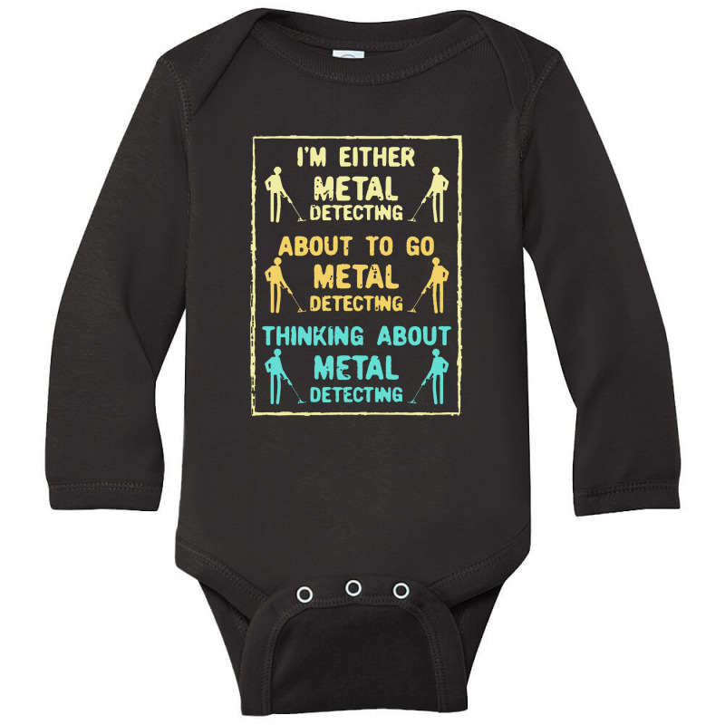 Metal Detecting  Metal Detecting Metal Detector Long Sleeve Baby Bodysuit by keramikungu | Artistshot