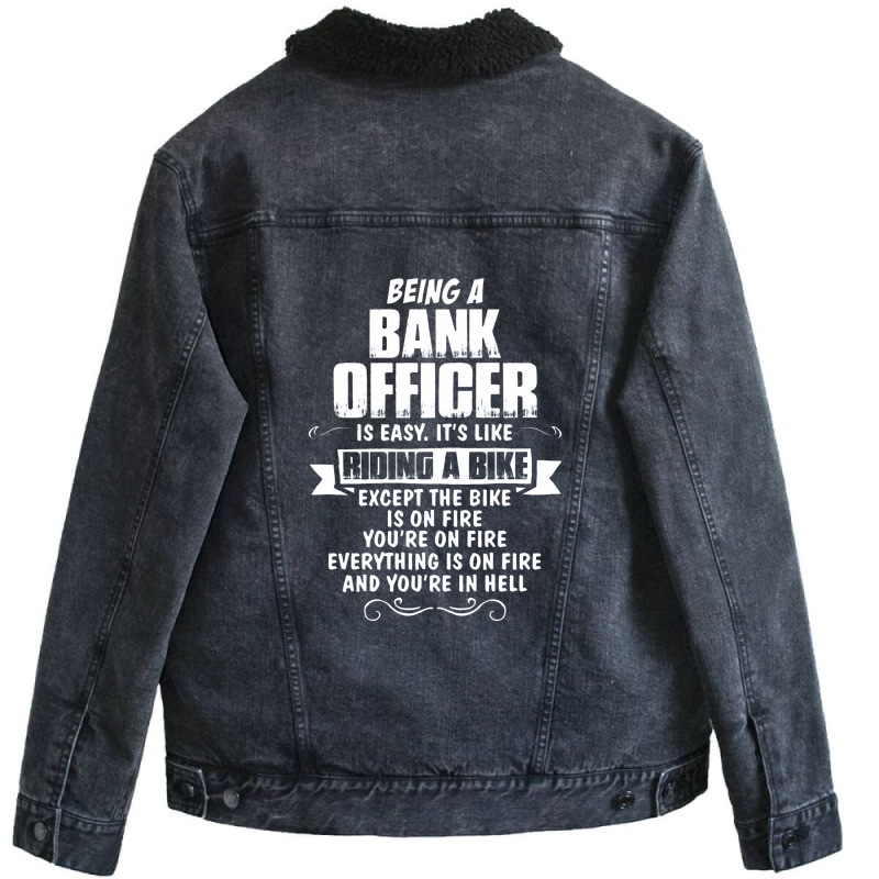 Being A Bank Officer Unisex Sherpa-Lined Denim Jacket by sugirah | Artistshot