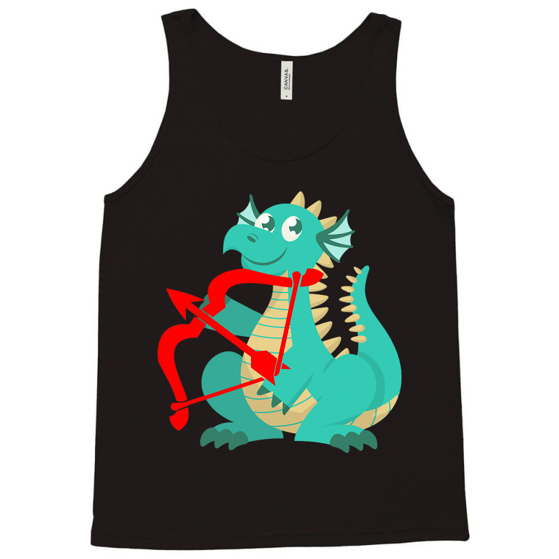 Valentines Day Dragon Red Cupid Bow Tank Top by AURRADILLARD | Artistshot