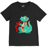 Valentines Day Dragon Red Cupid Bow V-neck Tee | Artistshot