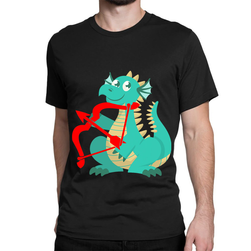 Valentines Day Dragon Red Cupid Bow Classic T-shirt by AURRADILLARD | Artistshot