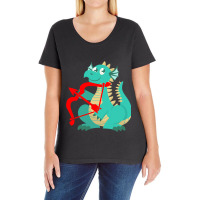 Valentines Day Dragon Red Cupid Bow Ladies Curvy T-shirt | Artistshot