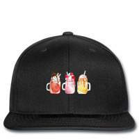 Chocolate Strawberry Vanilla Milkshake Printed Hat | Artistshot