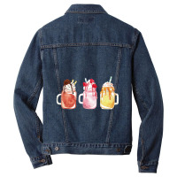 Chocolate Strawberry Vanilla Milkshake Men Denim Jacket | Artistshot