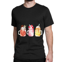 Chocolate Strawberry Vanilla Milkshake Classic T-shirt | Artistshot