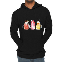 Chocolate Strawberry Vanilla Milkshake Lightweight Hoodie | Artistshot