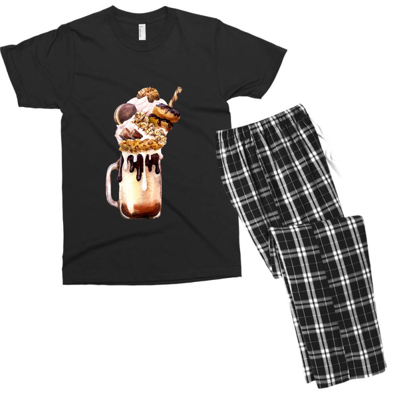 Chocolate Vanilla Milkshake  Caramel Overshake Topped With Pop Men's T-shirt Pajama Set by semartahu | Artistshot