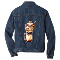 Chocolate Vanilla Milkshake  Caramel Overshake Topped With Pop Men Denim Jacket | Artistshot