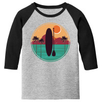 Vintage Summer Stand Up Paddle | Board Sup T-shirt Youth 3/4 Sleeve | Artistshot