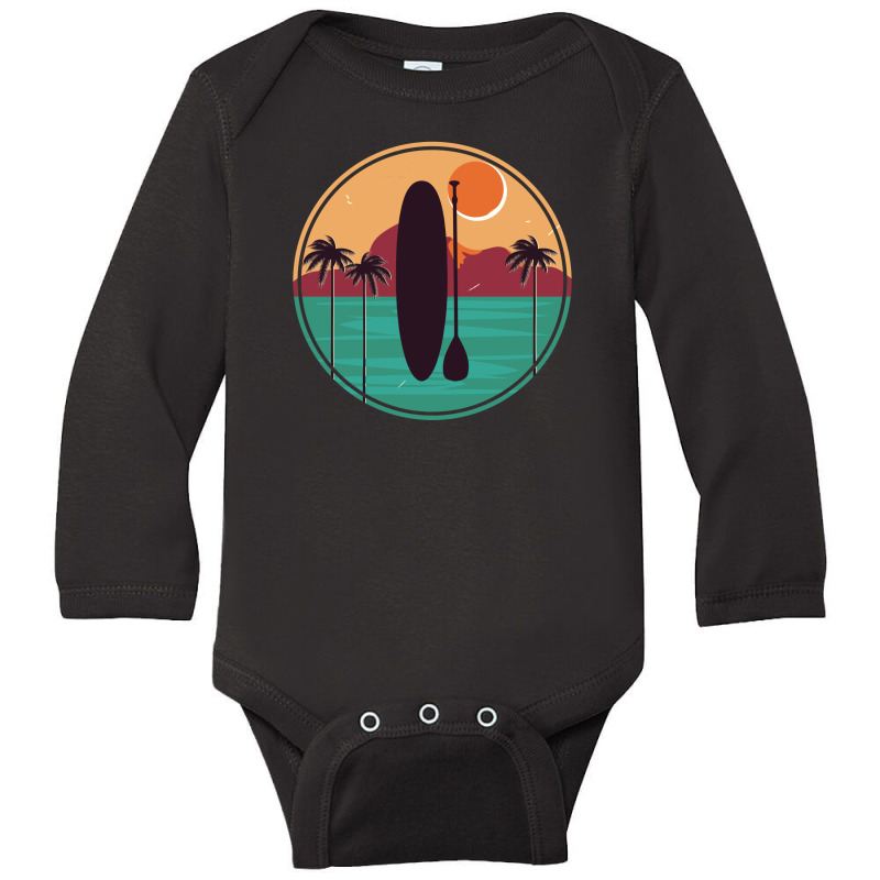 Vintage Summer Stand Up Paddle | Board Sup T-shirt Long Sleeve Baby Bodysuit | Artistshot