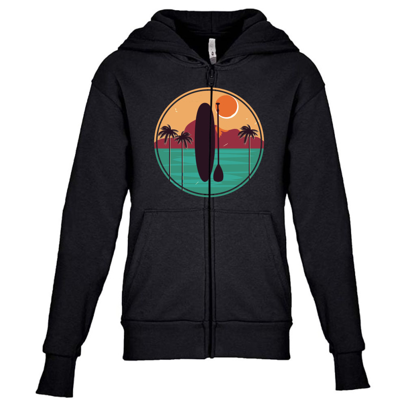 Vintage Summer Stand Up Paddle | Board Sup T-shirt Youth Zipper Hoodie | Artistshot