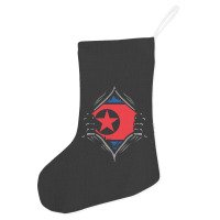 North Korea  Two Hands Ripping Revealing Flag Of North Korea Holiday Stocking | Artistshot