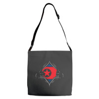 North Korea  Two Hands Ripping Revealing Flag Of North Korea Adjustable Strap Totes | Artistshot