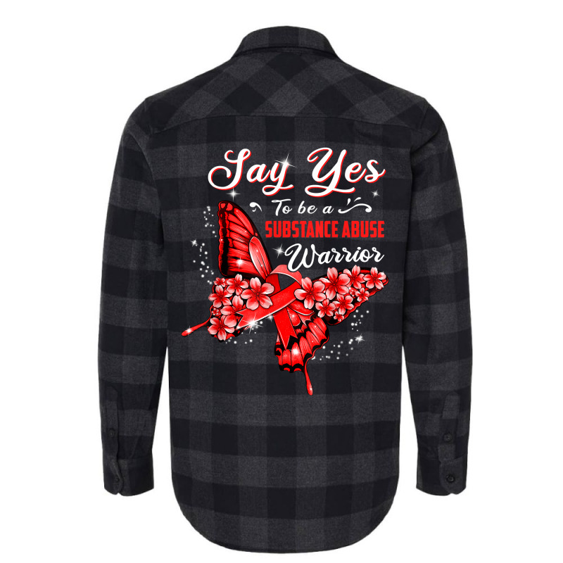 Substance Abuse Warrior Red Butterfly Womens T Shirt Flannel Shirt | Artistshot